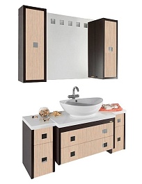 Водолей Тумба с раковиной "Сильвия S-40" дуб/венге – фотография-2