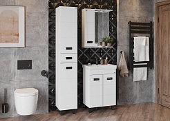 Onika Зеркальный шкаф Балтика 58.01 Black L белый – фотография-6