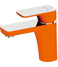 D&K Смеситель "Berlin Kunste DA1432113" оранжевый для раковины – фотография-1