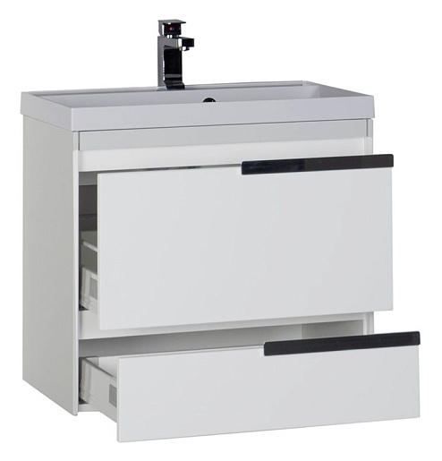 Aquanet Тумба с раковиной "Тиволи 70" белая – картинка-5