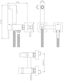 Rossinka Гигиенический душ X25-54 со смесителем хром – фотография-2