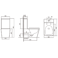 Iberica Blanca Унитаз компакт Toledo Alto с сиденьем микролифт – фотография-2