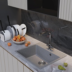 Mixline Мойка кухонная ML-GM15 темно-серая – фотография-4