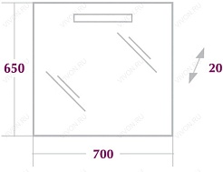 Onika Зеркало для ванной Олимп 70.1 – фотография-4