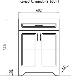 Style Line Тумба напольная Олеандр-2 60 Люкс рельеф пастель – фотография-3