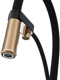 Lemark Смеситель для кухни Bronx LM3761BLR черный/розовое золото – фотография-2