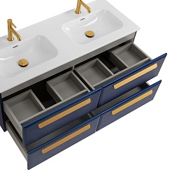 BelBagno Мебель для ванной Eco Cer-N 120 с 4 ящиками sapfiro CZR-8095-120-2 ручки сатиновое золото – фотография-5