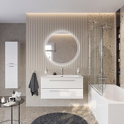 BelBagno Мебель для ванной Eco Cer-N 100 CZR-8073-100 bianco opaco ручки сатин – фотография-2