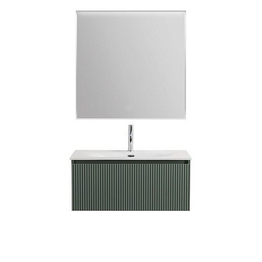 BelBagno Тумба с раковиной Uno 80 с 1 ящиком подвесная Еловый матовый с раковиной BB-8099-3-80 – фотография-12