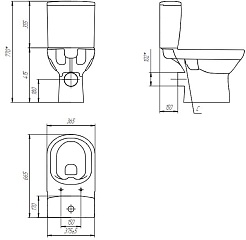 Cersanit Унитаз-компакт City Clean On микролифт – фотография-8