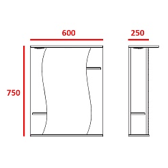 Merkana Зеркало-шкаф Лилия 60 – фотография-2