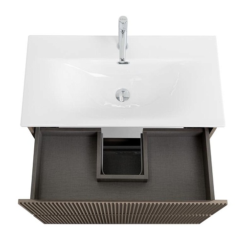 BelBagno Тумба с раковиной Uno mini 90 подвесная Бежевый матовый с раковиной BB-8099-3-90 – картинка-7