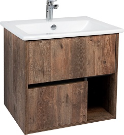 Viant Тумба с раковиной Люксембург 75 подвесная дерево кейптаун – фотография-1