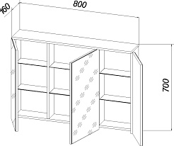Бриклаер Мебель для ванной Форест 80 подвесная белый/дуб золотой – фотография-15