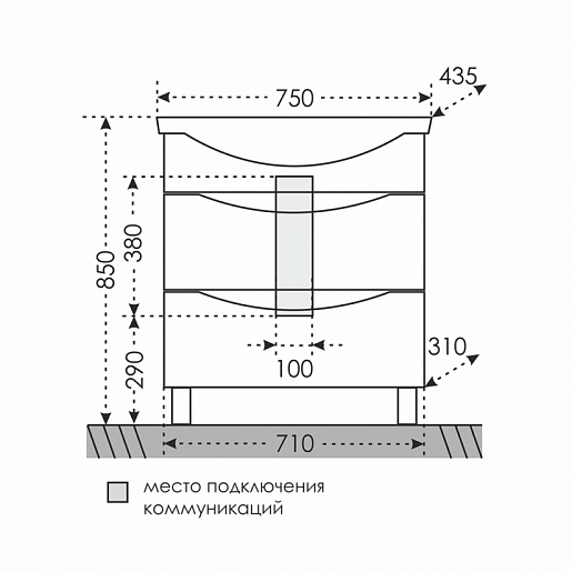 СанТа Мебель для ванной Сатурн 75 – картинка-7