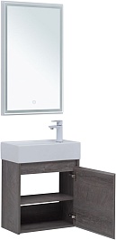 Aquanet Мебель для ванной Nova Lite 50 подвесная дуб рошелье – фотография-3