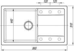 Dr. Gans Мойка кухонная Техно 860 черная – фотография-7
