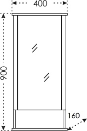 СанТа Зеркальный шкаф Вегас 40 белый – фотография-7