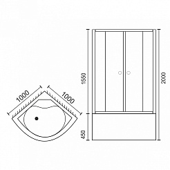 Royal Bath Душевой уголок RB 100BK-C-CH 100x100x1980 – фотография-6