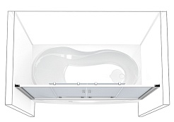 Aquanet Шторка на ванну AQ5 170 узорчатое стекло – фотография-3