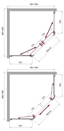 BelBagno Душевой уголок Uno 100/100 UNO-195-P-2-100-C-Cr стекло прозрачное – фотография-3