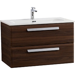 BelBagno Мебель для ванной Eco Cer-N 80 CZR-8073-80 орех шоколад софт ручки серые – фотография-4