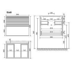 Sancos Мебель для ванной Delta 60 дуб светлый/белый – фотография-8