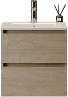 Teymi Тумба с раковиной Laina 50 подвесная дуб светлый