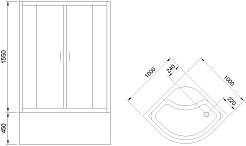 Royal Bath Душевой уголок RB 100BK-T – фотография-5