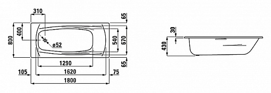 Laufen Стальная ванна "Pro 2.2510.3" – картинка-3