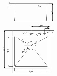 Hoffger Мойка для кухни 5050 Gold – фотография-3