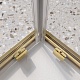 BelBagno Душевой уголок Luce 100/100 LUCE-A-2-100-C-ORO профиль золото стекло прозрачное – картинка-11