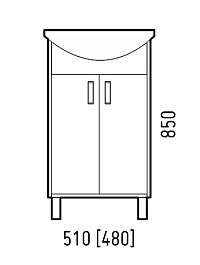 Corozo Тумба с раковиной Колор 50, синяя – фотография-3