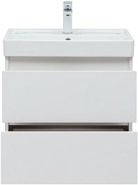 Aquanet Тумба под раковину Вега 60 подвесная белая глянцевая – фотография-7