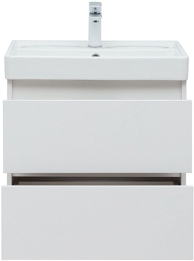 Aquanet Тумба под раковину Вега 60 подвесная белая глянцевая – картинка-7