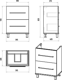 Misty Мебель для ванной Модерн 60 белая – фотография-15