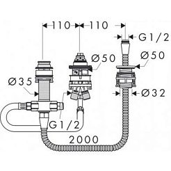 Hansgrohe Смеситель Logis 13439180 скрытая часть – фотография-2