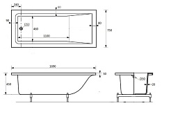 AquaStone Ванна Селена 170А – фотография-4
