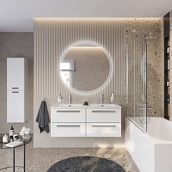 BelBagno Мебель для ванной Eco Cer-N 120 с 4 ящиками bianco lucido CZR-8095-120-2 ручки серые – фотография-2