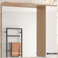 Misty Зеркальный шкаф Крафт 80 R белый/зебрано сахара