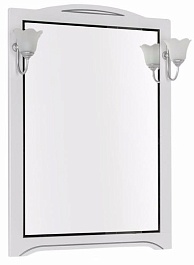 Aquanet Зеркало для ванной "Луис 80" белое/серебро (186177) – фотография-1