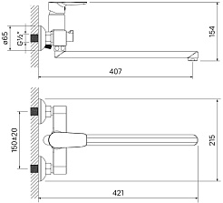 Iddis Смеситель для ванны Cloud CLOSBL2i10WA универсальный – фотография-3
