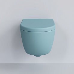 Ambassador Сиденье для унитаза Abner голубое матовое – фотография-3