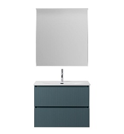 BelBagno Тумба с раковиной Uno 90 подвесная Голубой матовый с раковиной BB-8099-90 – фотография-13