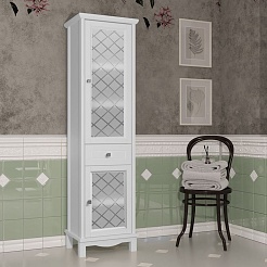 Opadiris Шкаф-пенал для ванной Омега 45 R белый матовый – фотография-2