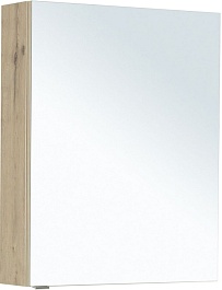 Aquanet Зеркальный шкаф Алвита New 70 дуб веллингтон белый – фотография-1