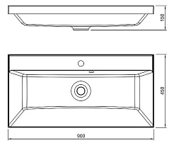 Jorno Раковина Астория 90 белая 10.170.00900.001 – фотография-2
