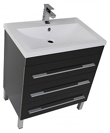 Aquanet Мебель для ванной Верона 75 черная напольная (231041) – фотография-4