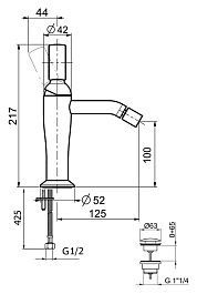 Webert Смеситель для биде Opera OA840102980 розовое золото – фотография-2