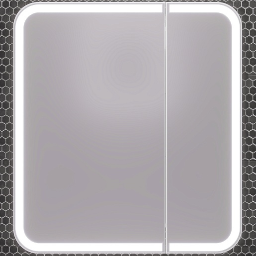 Opadiris Зеркальный шкаф Элеганс 90 белый – фото-1